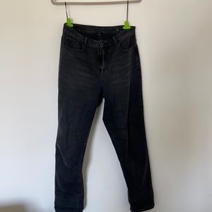American Eagle Faded Black High Waisted Jeans.
